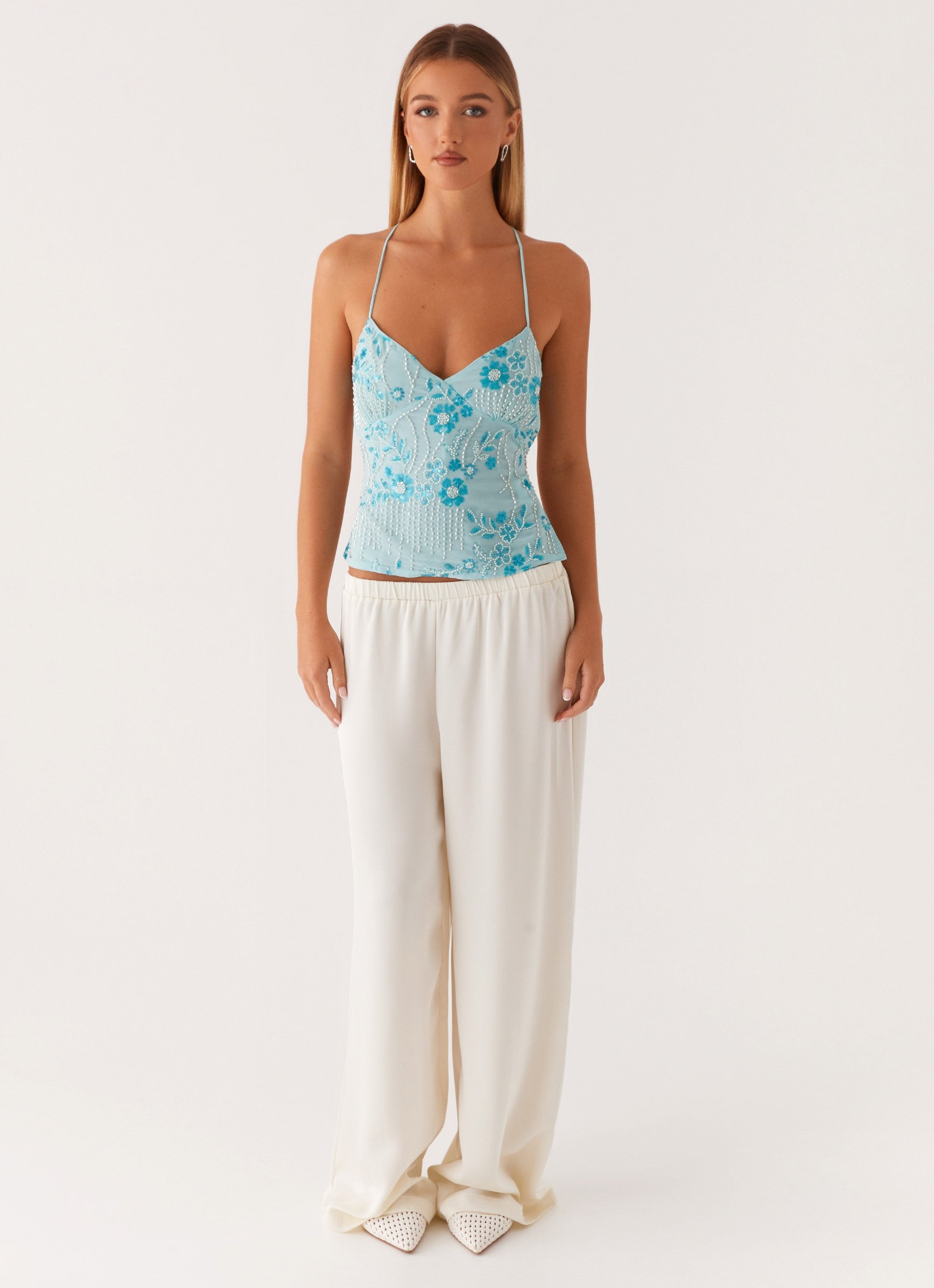 Kira | Top Cami Dos Nu à Sequins