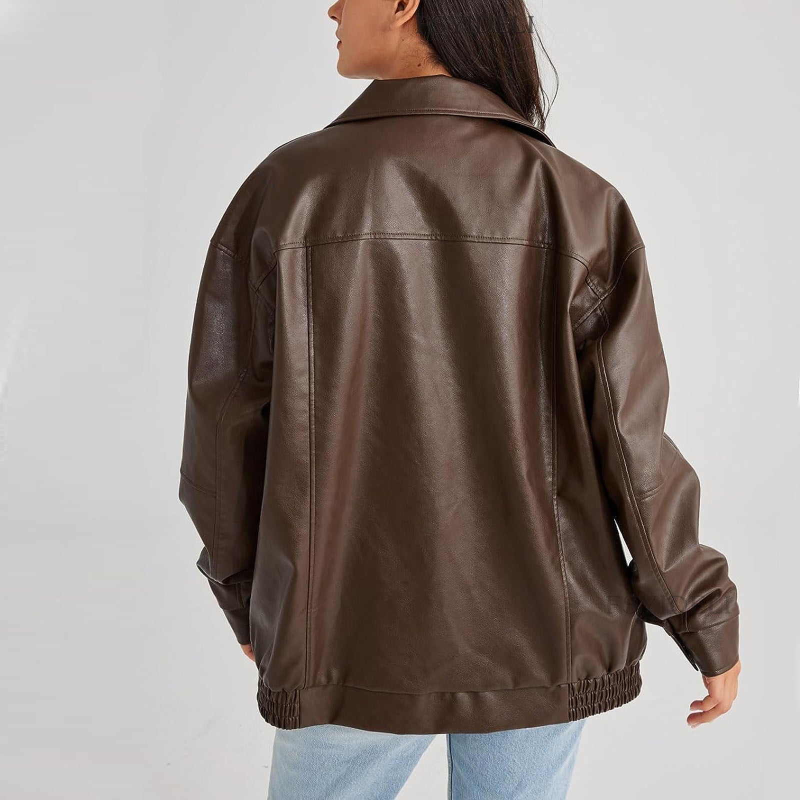Charm | Blouson En cuir Zippé Femme