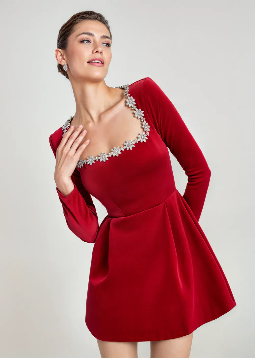 Vera | Robe Courte à Col Carré