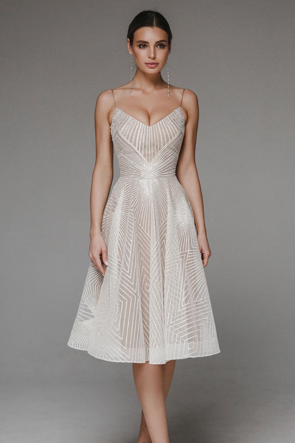 Elsa | Robe Brodée Dos en V