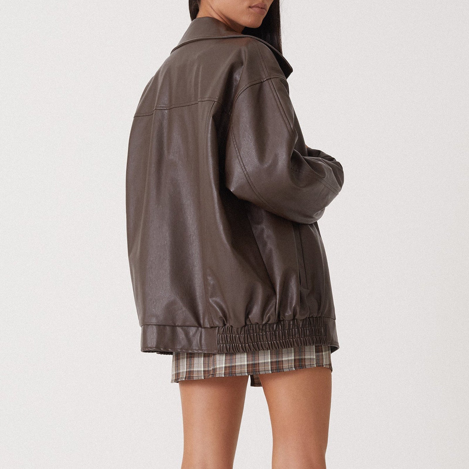 Charm | Blouson En cuir Zippé Femme